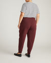 Woman wearing Selma French Terry Jogger - Black Cherry from Universal Standard