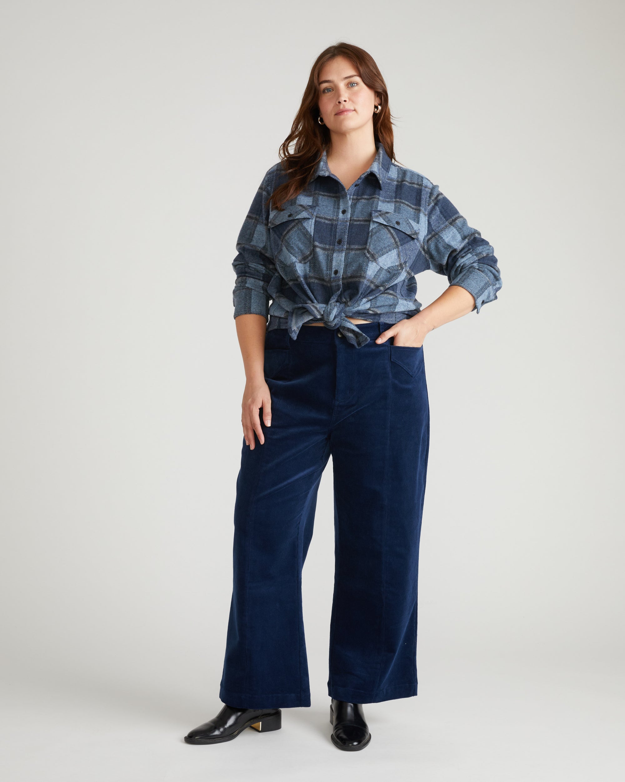 Camila Wide Leg Corduroy Pants - Pageant Blue Universal Standard Camila Wide Leg Corduroy Pants - Pageant Blue Universal Standard
