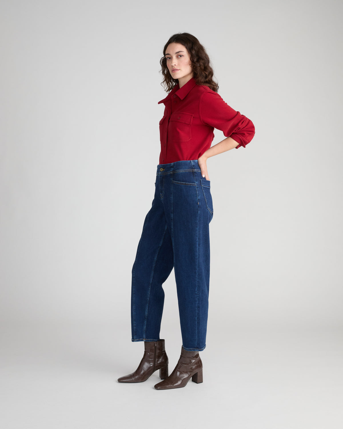Keira Barrel Leg Jeans - Buffalo Blue