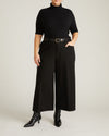 Cropped Wide Leg Ponte Pants - Black | Plus Size & Straight Size Women's Fashion | Universal Standard