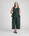 Cropped Wide Leg Ponte Pants - Green Gemstone | Plus Size & Straight Size Women's Fashion | Universal Standard