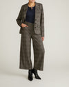 Woman wearing Cropped Wide Leg Ponte Pants - British Plaid from Universal Standard