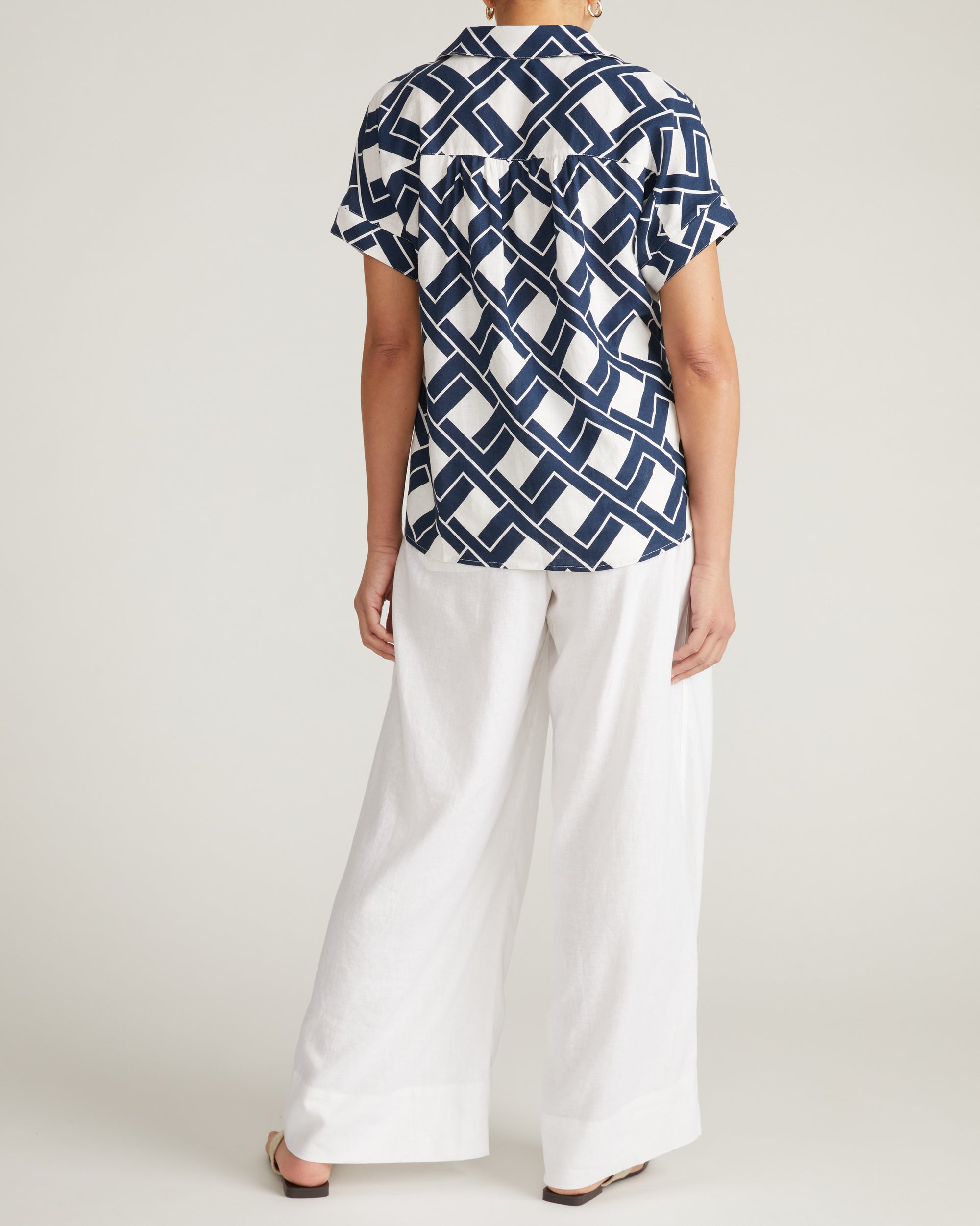 Marley Wide Leg Linen Blend Pants - White | Plus Size & Straight Size Women's Fashion | Universal Standard
