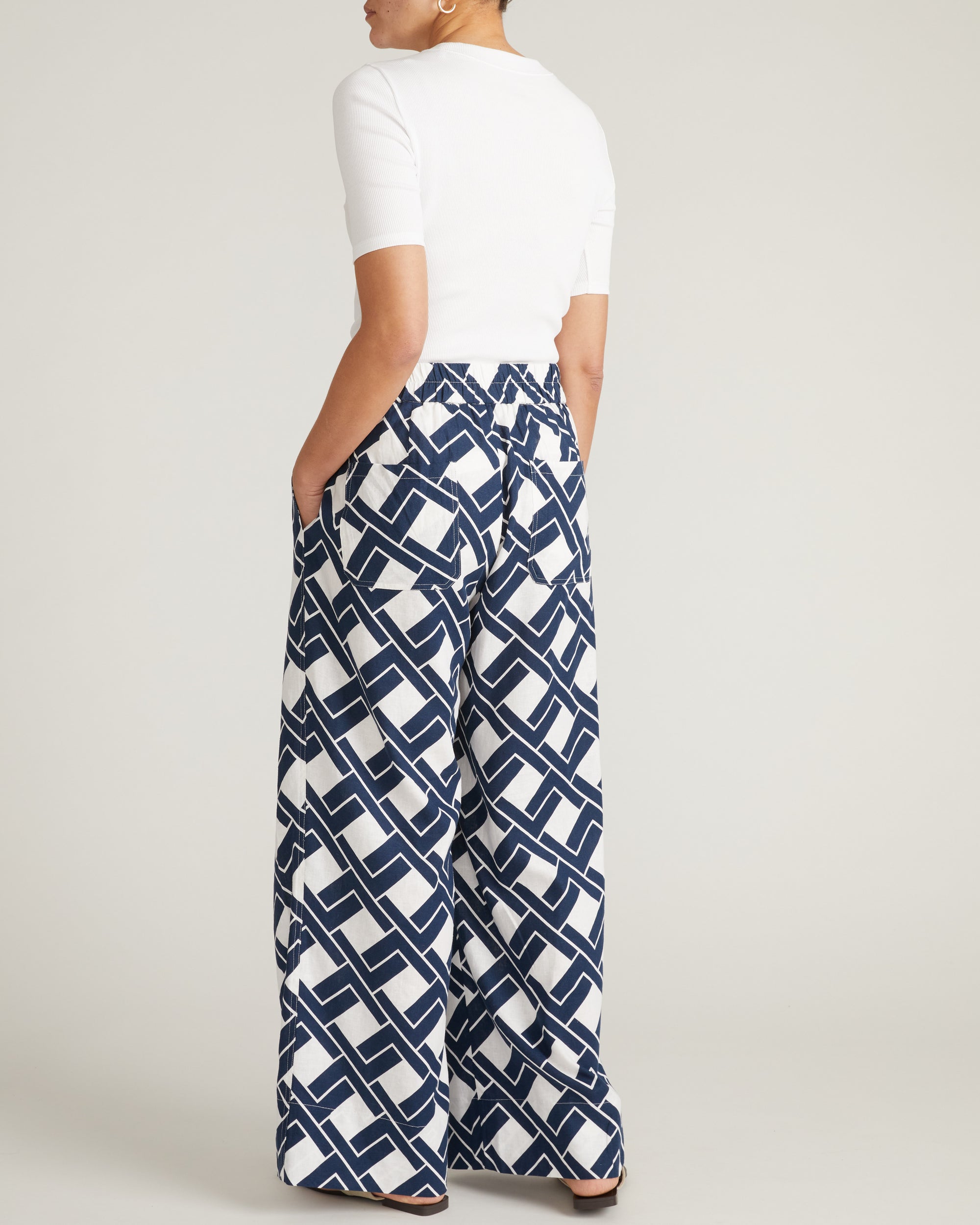 Marley Wide Leg Linen Blend Pants - Geometrica Print | Plus Size & Straight Size Women's Fashion | Universal Standard