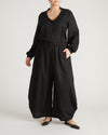 Cosma Barrel Leg Linen Pants - Black | Plus Size & Straight Size Women's Fashion | Universal Standard