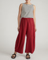 Cosma Barrel Leg Linen Blend Pants - Vibrant Red | Plus Size & Straight Size Women's Fashion | Universal Standard