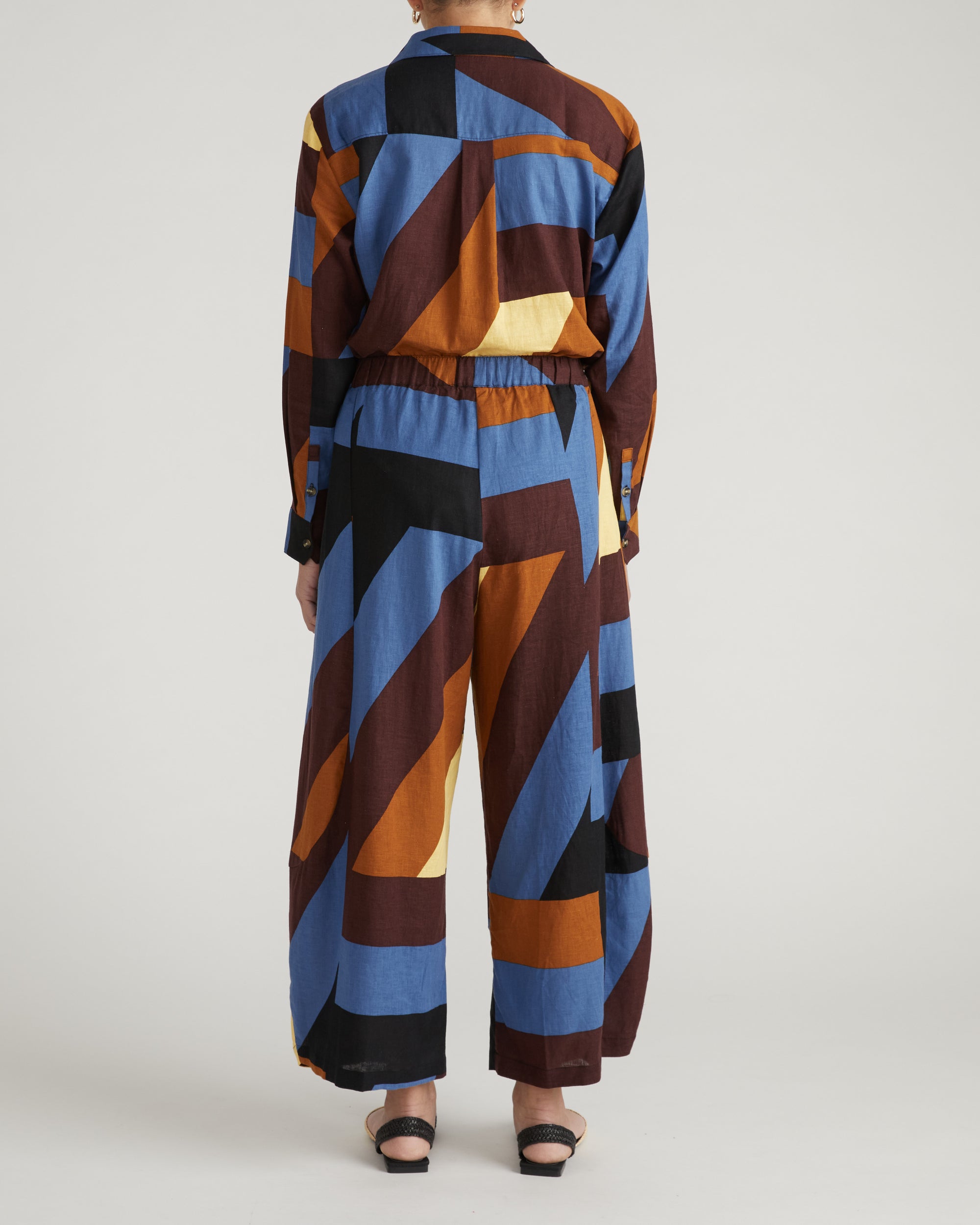 Cosma Barrel Leg Linen Pants - Beach Ombra Print | Plus Size & Straight Size Women's Fashion | Universal Standard