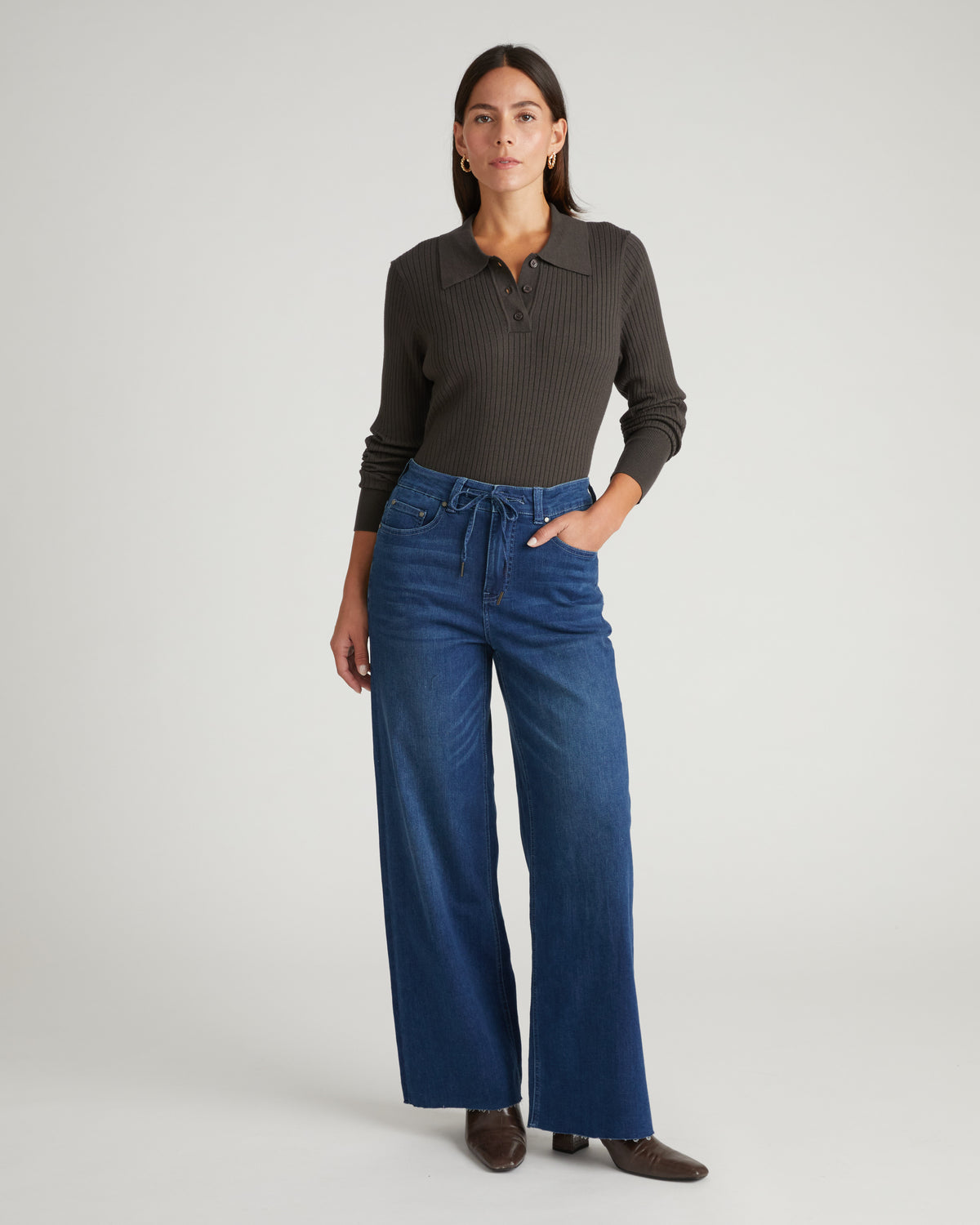 Roxy ComfortDenim Drawstring Jeans - Berkeley Blue | Plus Size & Straight Size Women's Fashion | Universal Standard