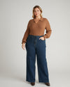 Roxy ComfortDenim Drawstring Jeans - Steel Blue Wash | Plus Size & Straight Size Women's Fashion | Universal Standard
