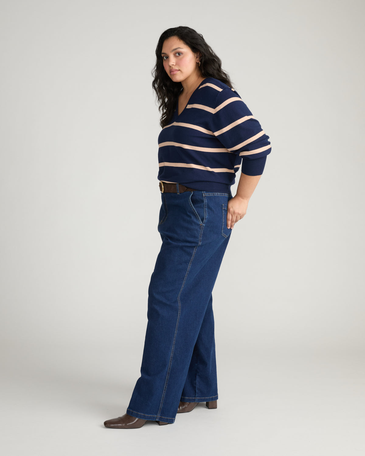 Ramona High Rise Straight Leg Jeans - Wild Indigo