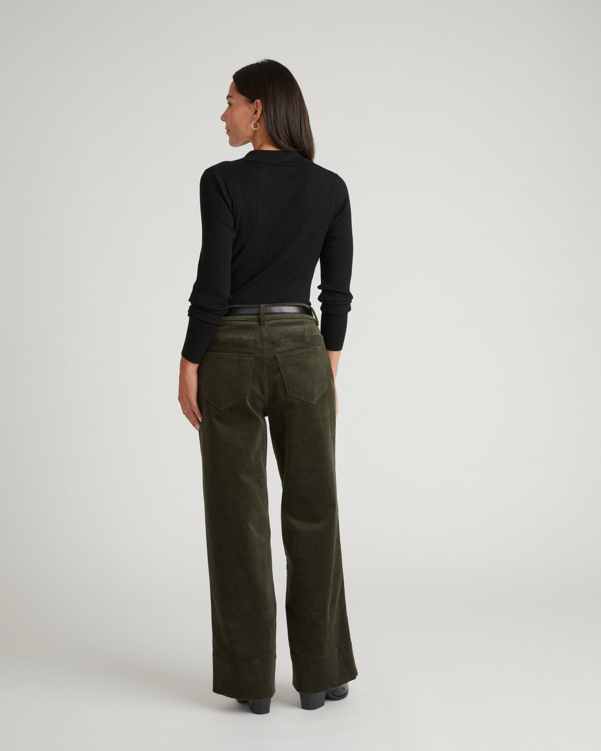 Claudia High Rise Stretch Corduroy Pants - Winter Willow | Plus Size & Straight Size Women's Fashion | Universal Standard