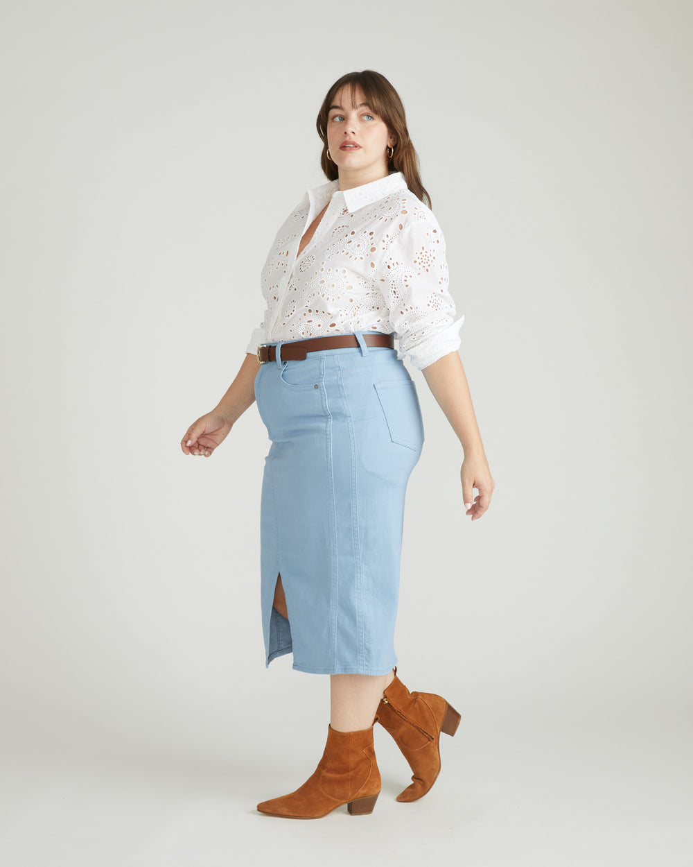 Dakota Denim Skirt - Clear Sky