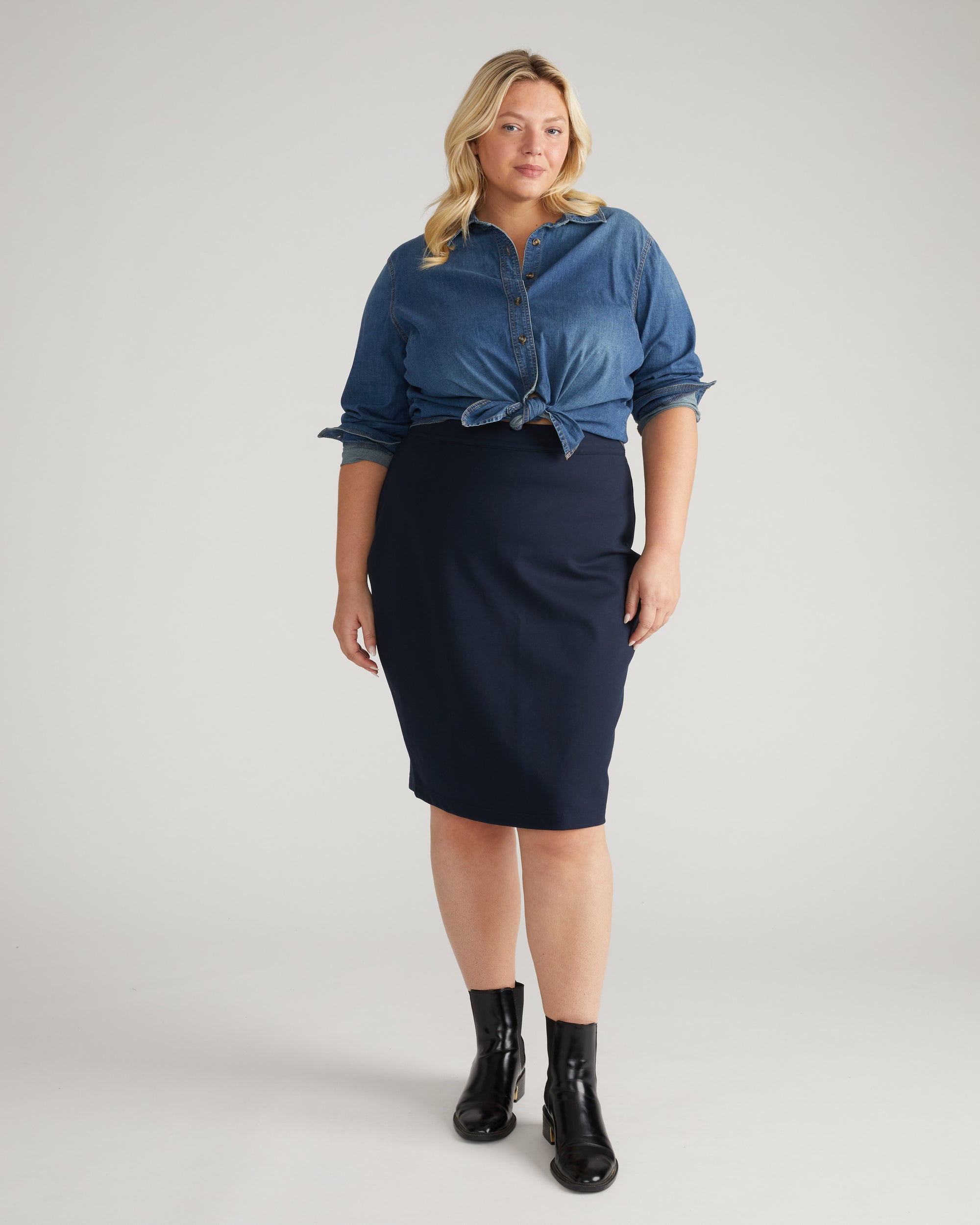 Danube Ponte Skirt - Navy