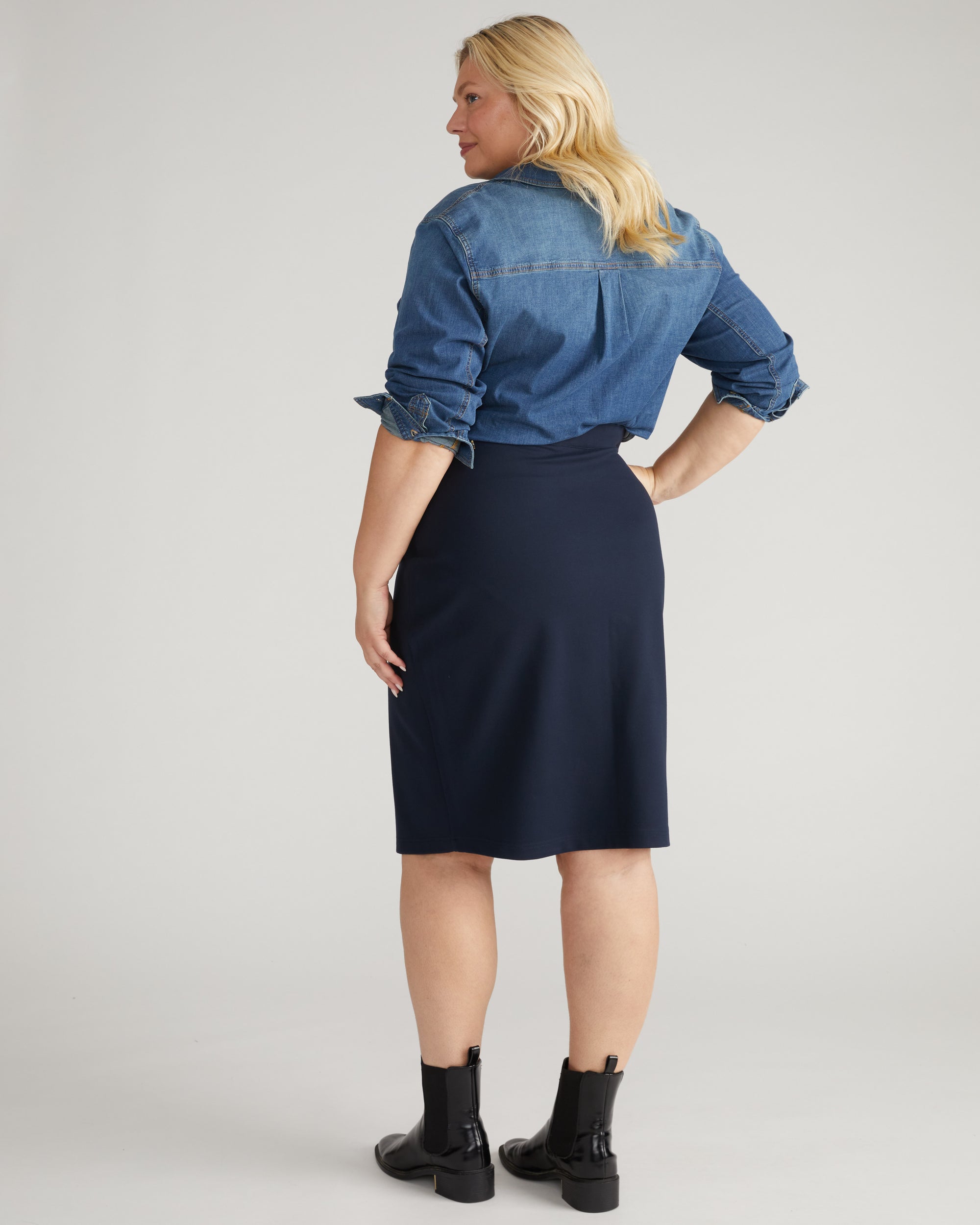 Danube Ponte Skirt - Navy