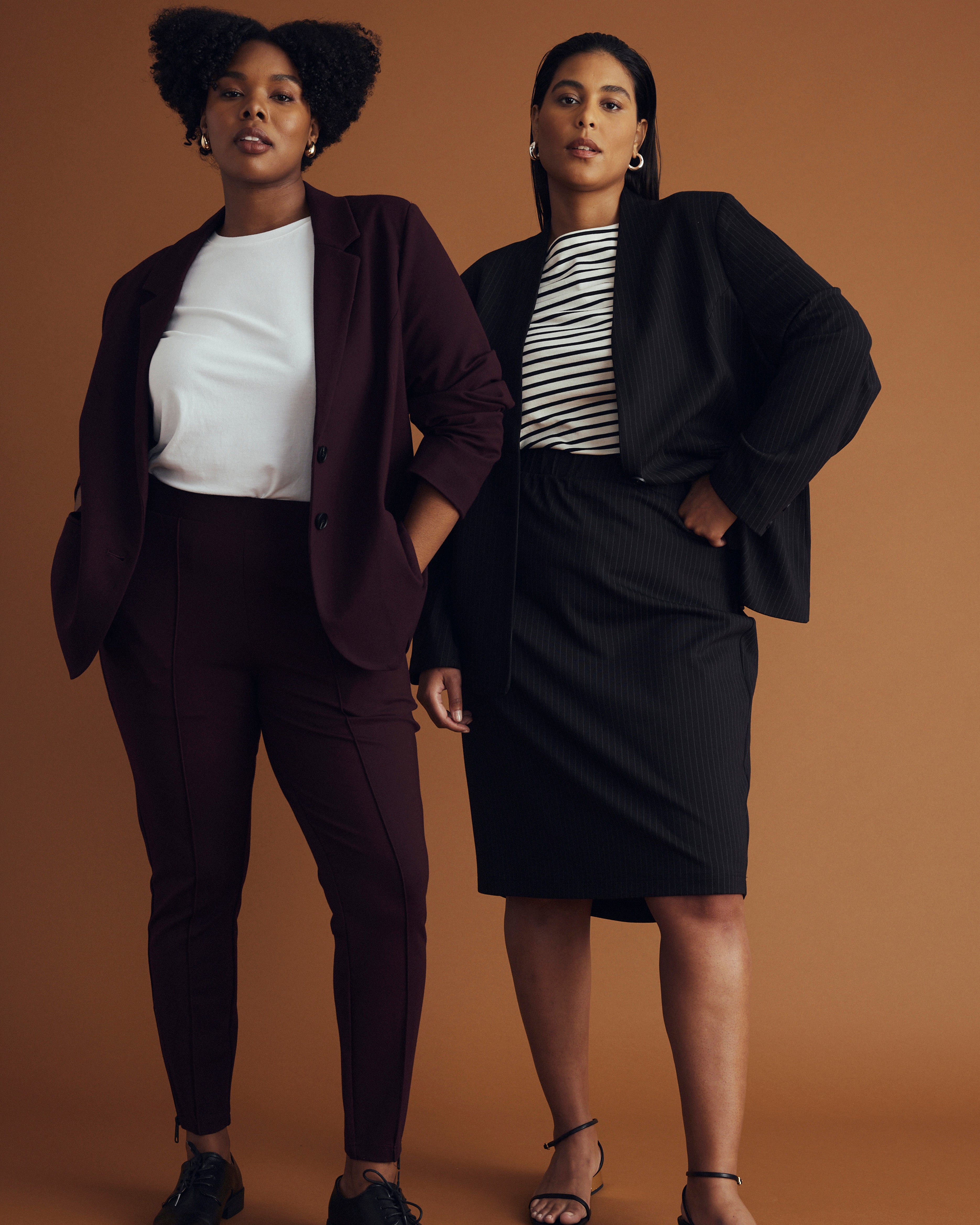 Danube Ponte Skirt - Slate Pinstripe – Universal Standard