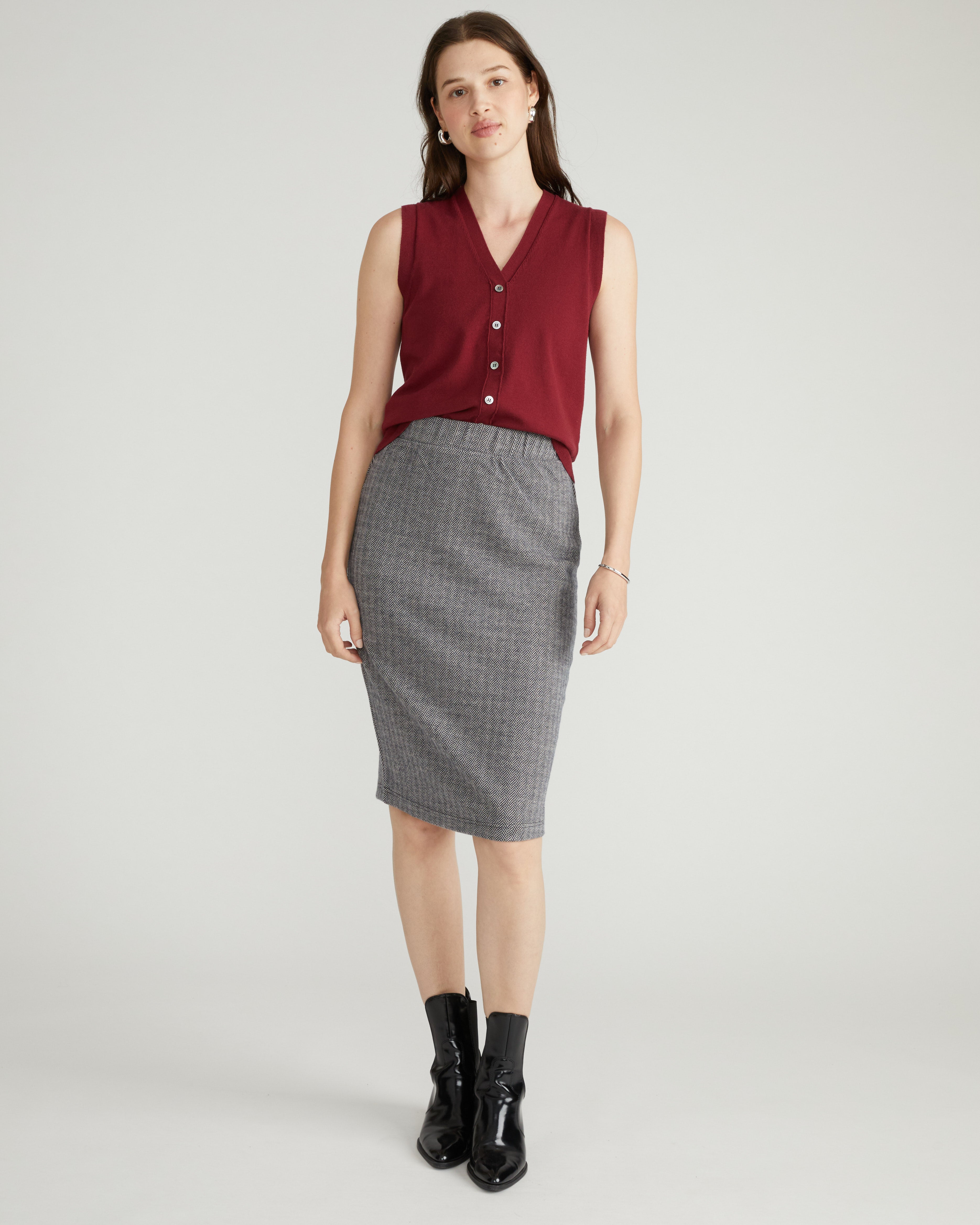 Danube Ponte Skirt - Herringbone Tweed – Universal Standard