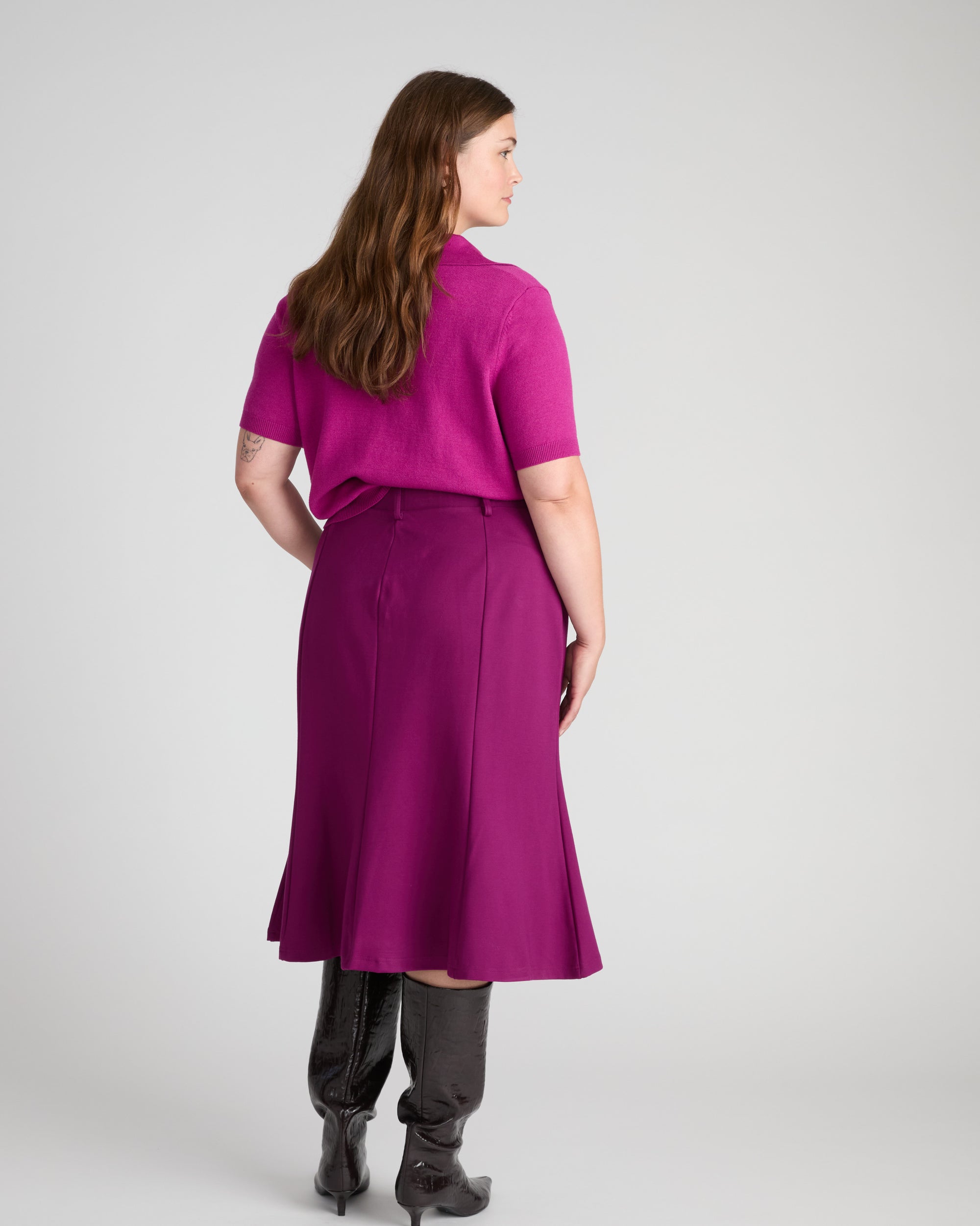 Carla Ponte Skirt - Plum Caspia | Plus Size & Straight Size Women's Fashion | Universal Standard