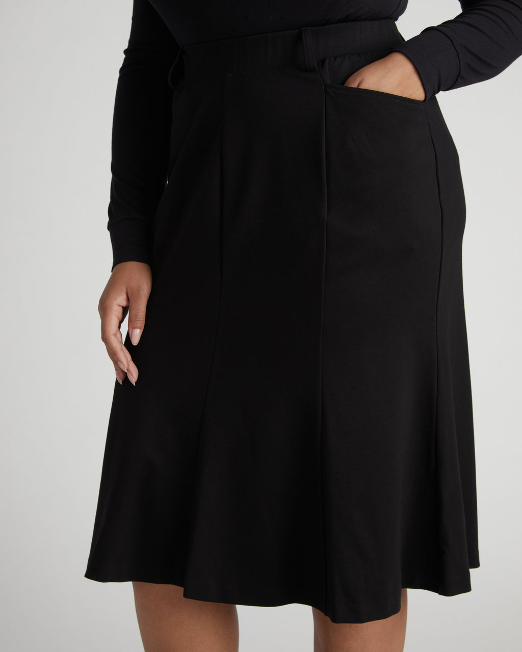 black dress skirt Carly Faux Leather Mini Skirt - Black main image 1