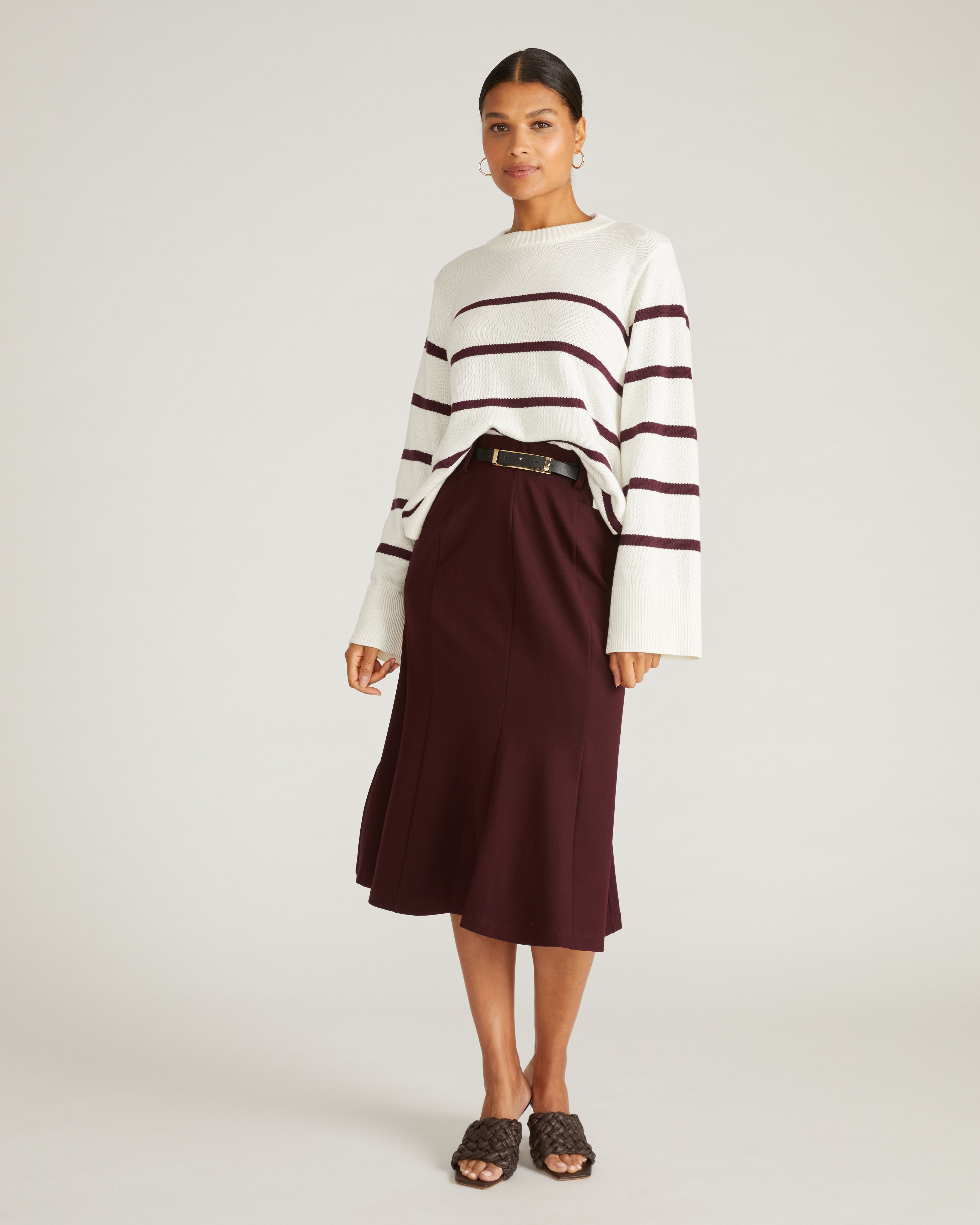 Carla Ponte Skirt - Black Cherry – Universal Standard