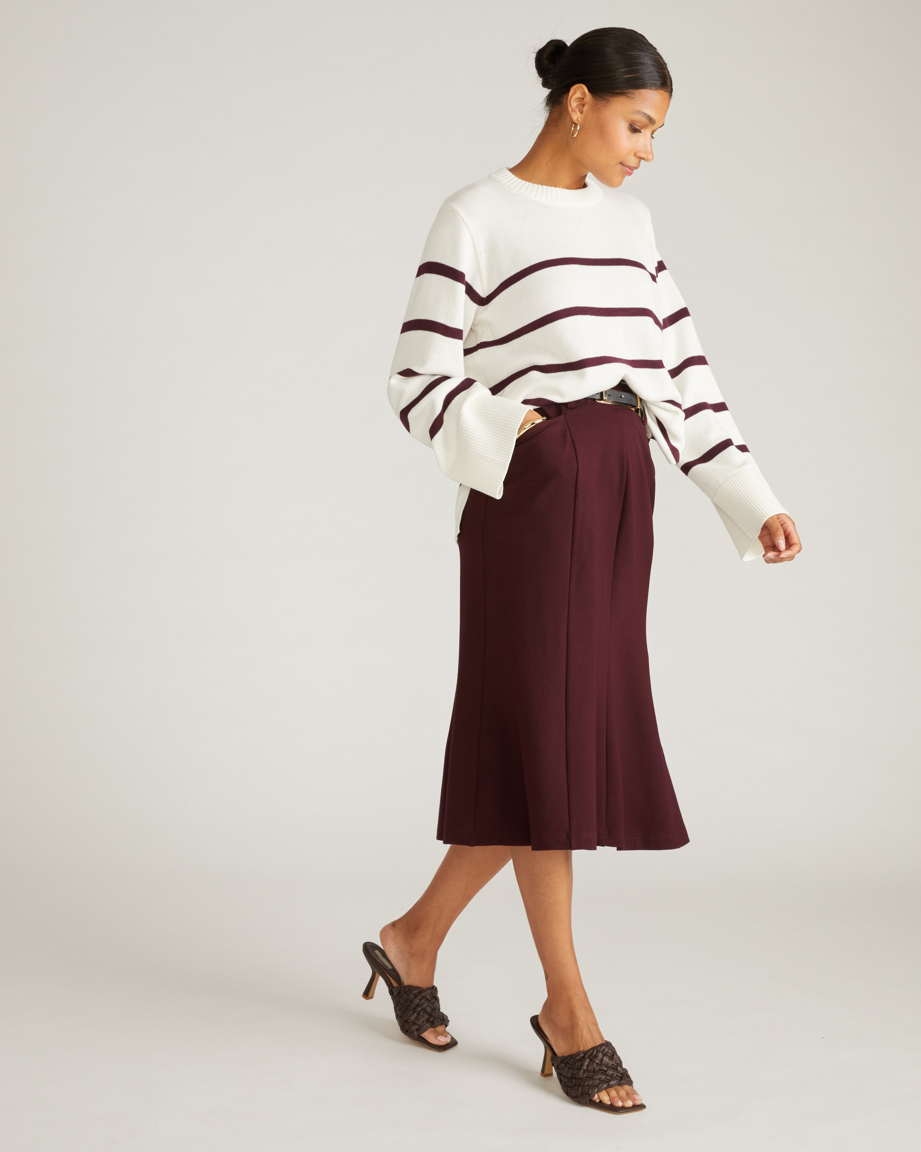 Carla Ponte Skirt - Black Cherry – Universal Standard