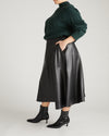 Charlotte Vegan Leather Skirt - Black