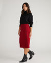 Anya Ponte Skirt - Garnet