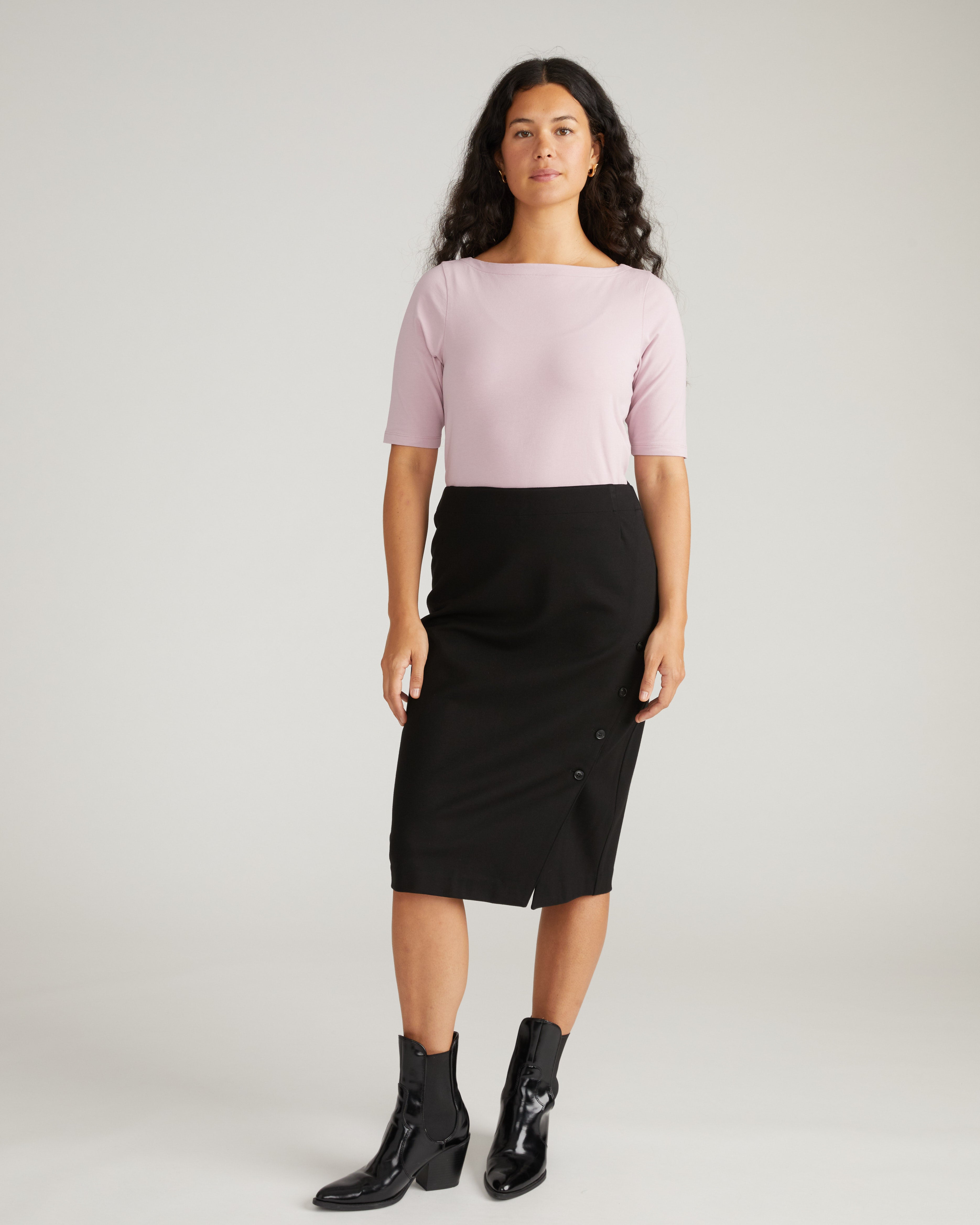 Anya Ponte Skirt - Black – Universal Standard