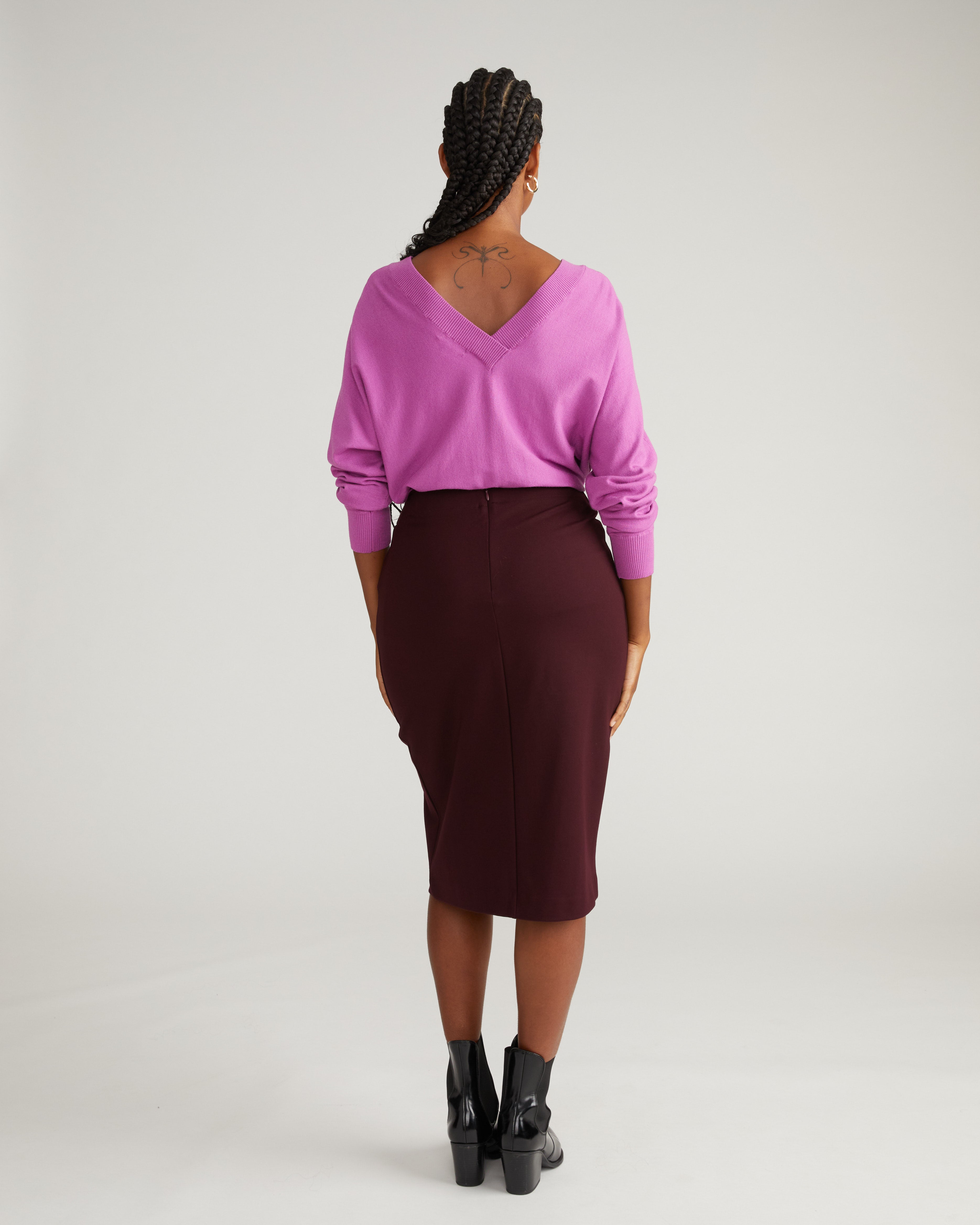 Anya Ponte Skirt - Black Cherry – Universal Standard