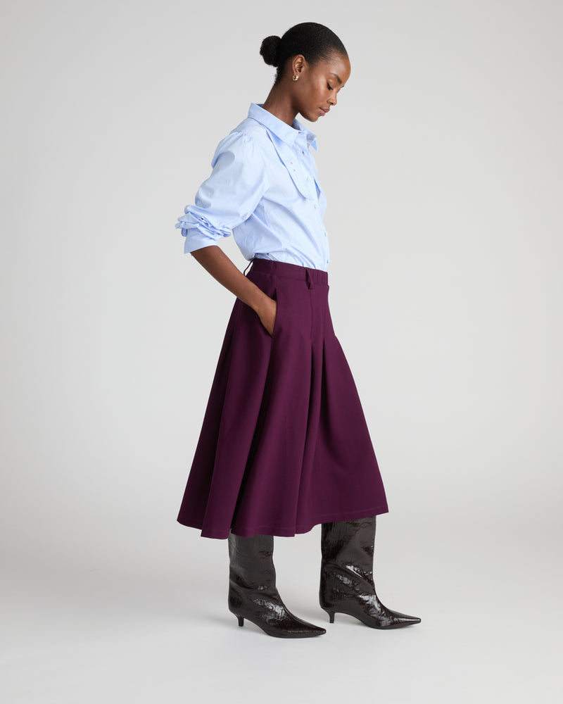 Aleya Pleated Ponte Skirt - Gamay | Plus Size & Straight Size Women's Fashion | Universal Standard