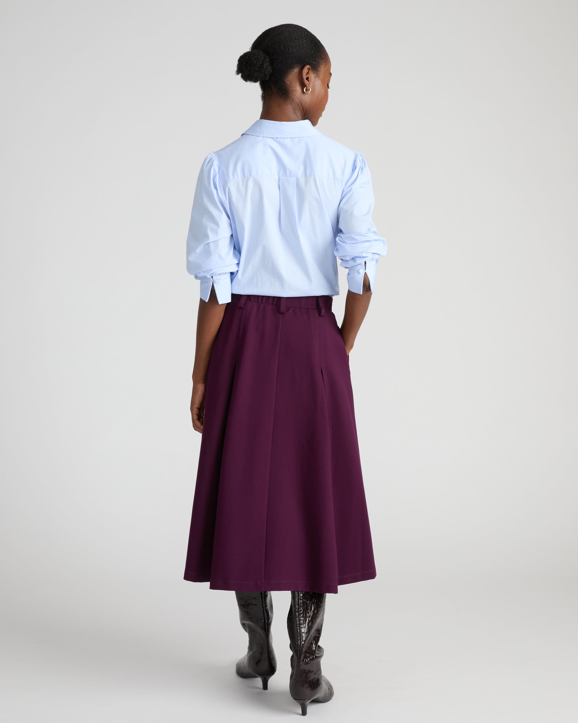 Aleya Pleated Ponte Skirt - Gamay | Plus Size & Straight Size Women's Fashion | Universal Standard