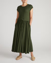 Tessa Liquid Jersey Skirt - Coratina Green | Plus Size & Straight Size Women's Fashion | Universal Standard
