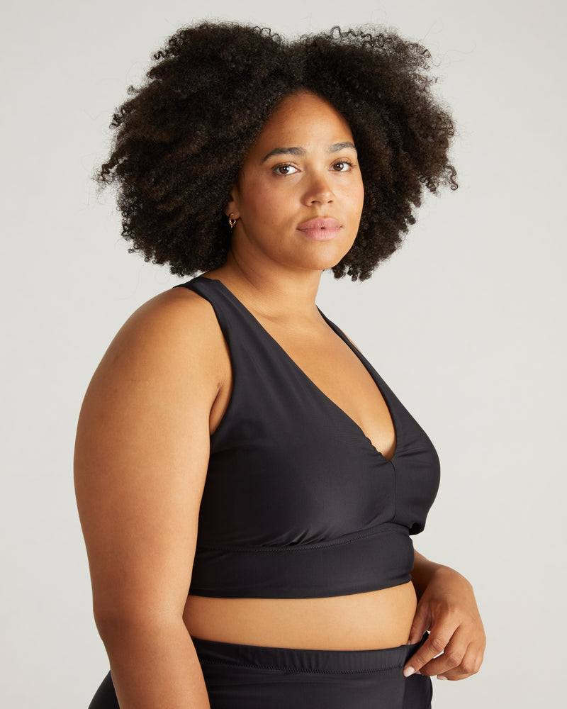 The Plunge Bikini Top - Black