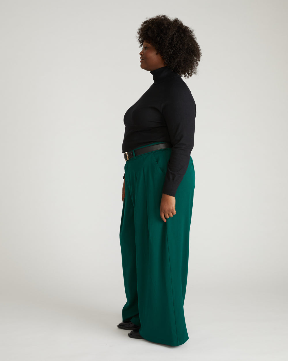 Renee Savvy Fine Knit Raglan Turtleneck - Black