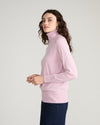 Renee Savvy Fine Knit Raglan Turtleneck - Pink Dreams
