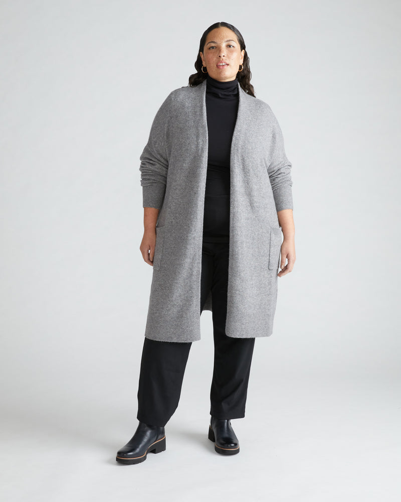 Eli Eco Alpaca Duster - Perfect Grey