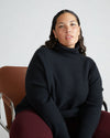 Chevron Eco Blanket Sweater - Black