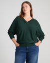 Savvy Fine Knit Sweater Blouse - Green Gemstone | Plus Size & Straight Size Women's Fashion | Universal Standard