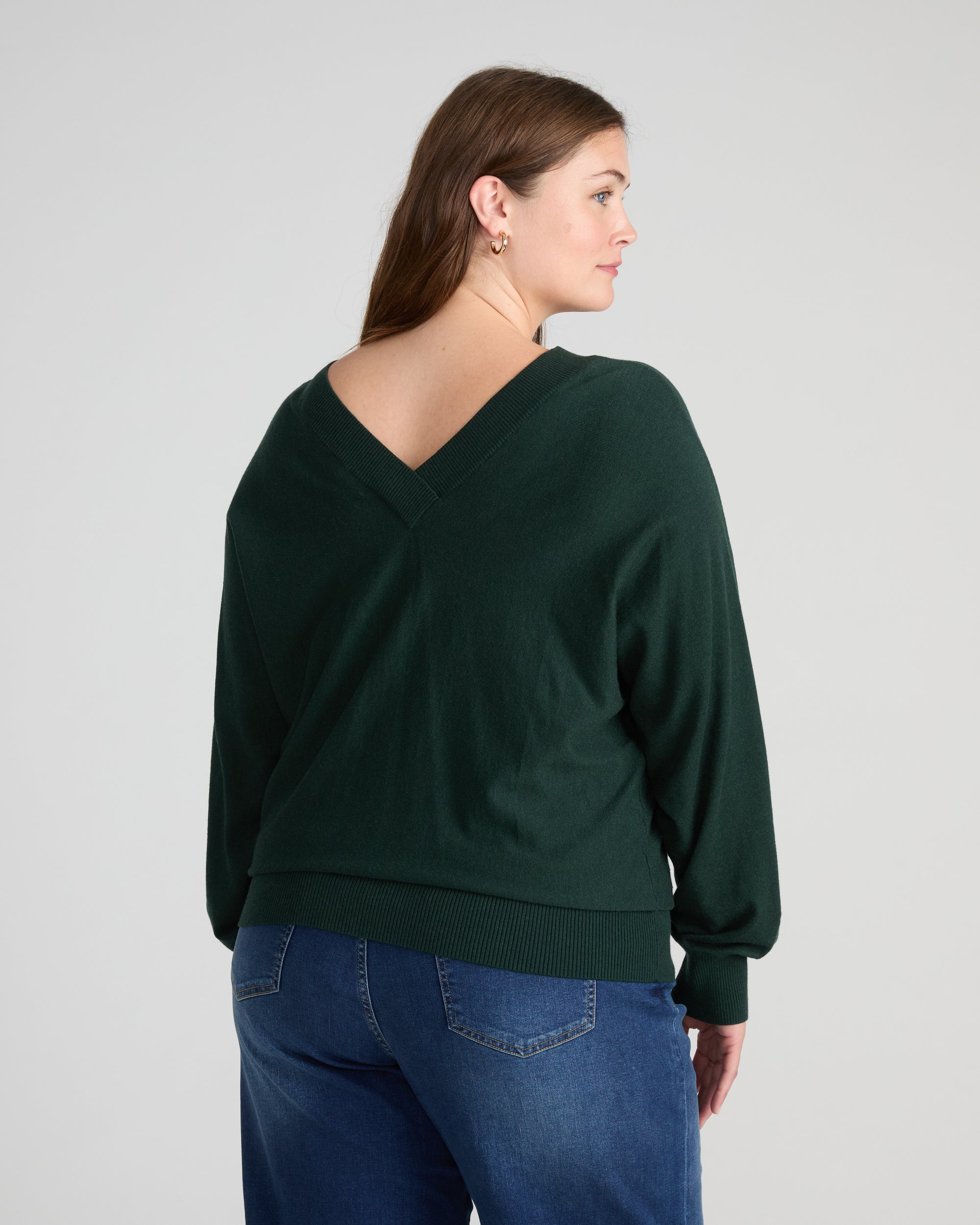 Savvy Fine Knit Sweater Blouse - Green Gemstone | Plus Size & Straight Size Women's Fashion | Universal Standard