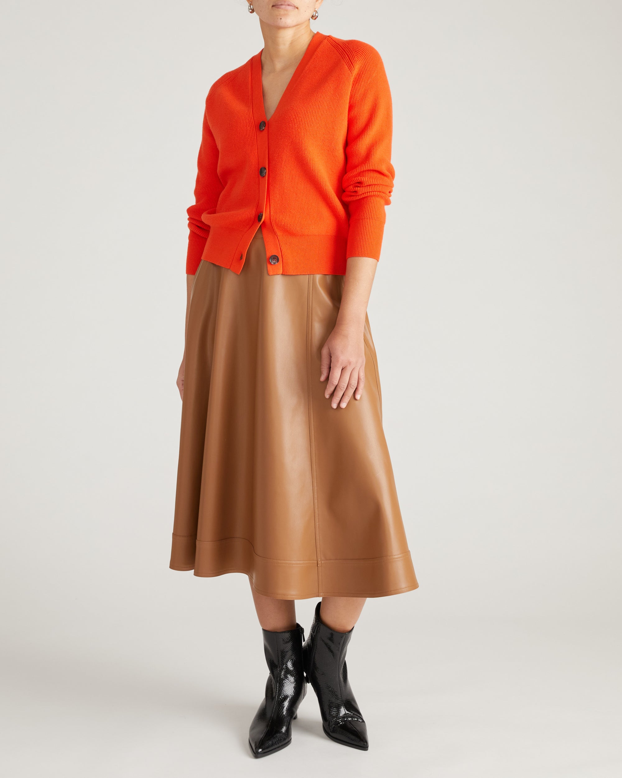 Better-Than-Wool Cardigan - Orange Flame