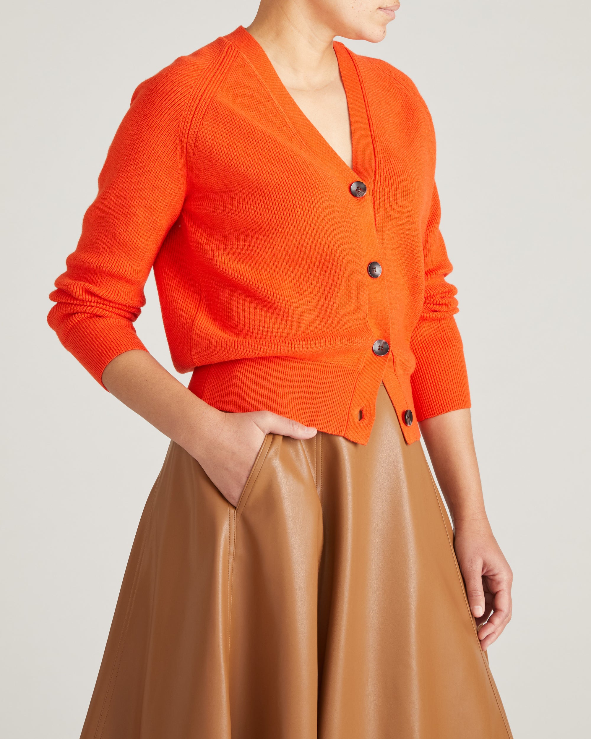 Better-Than-Wool Cardigan - Orange Flame