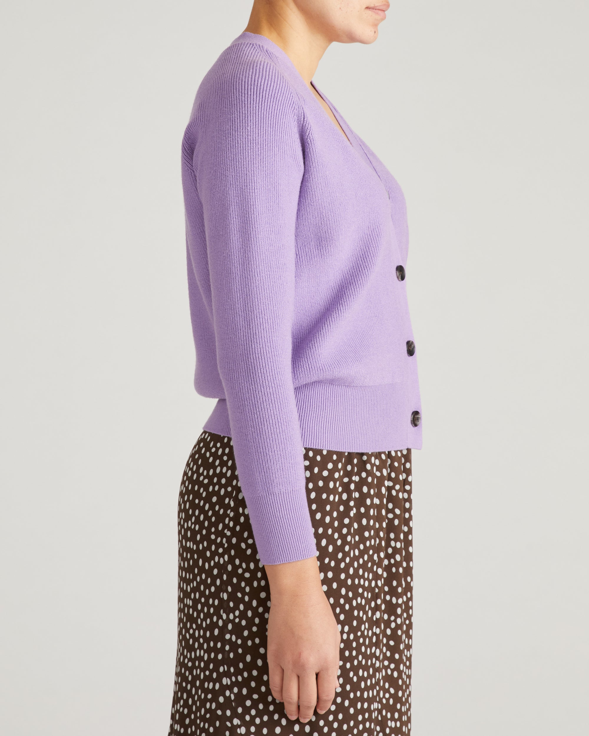 Better-Than-Wool Cardigan - Purple Posey
