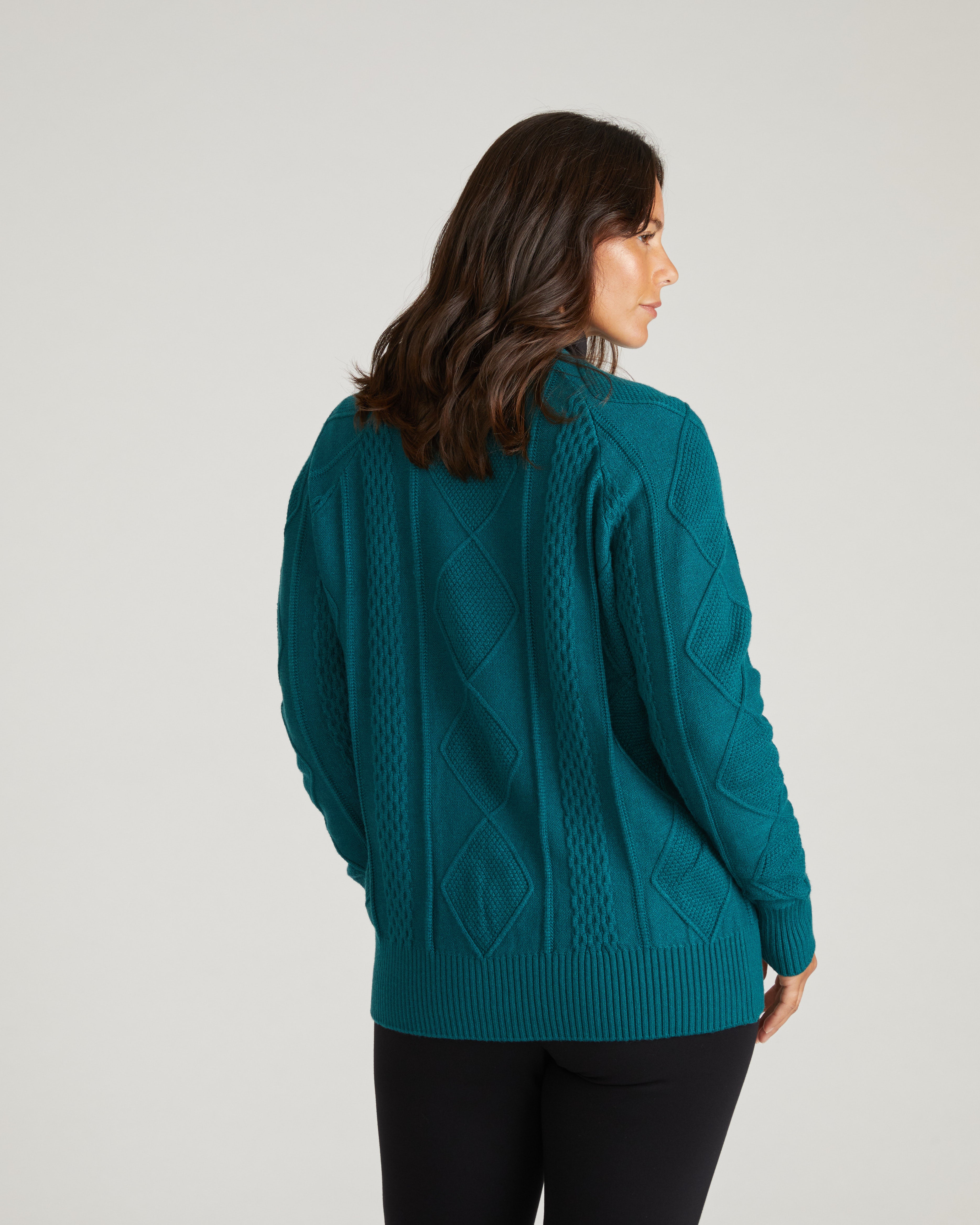 Cable Knit Cardigan - Botanic – Universal Standard
