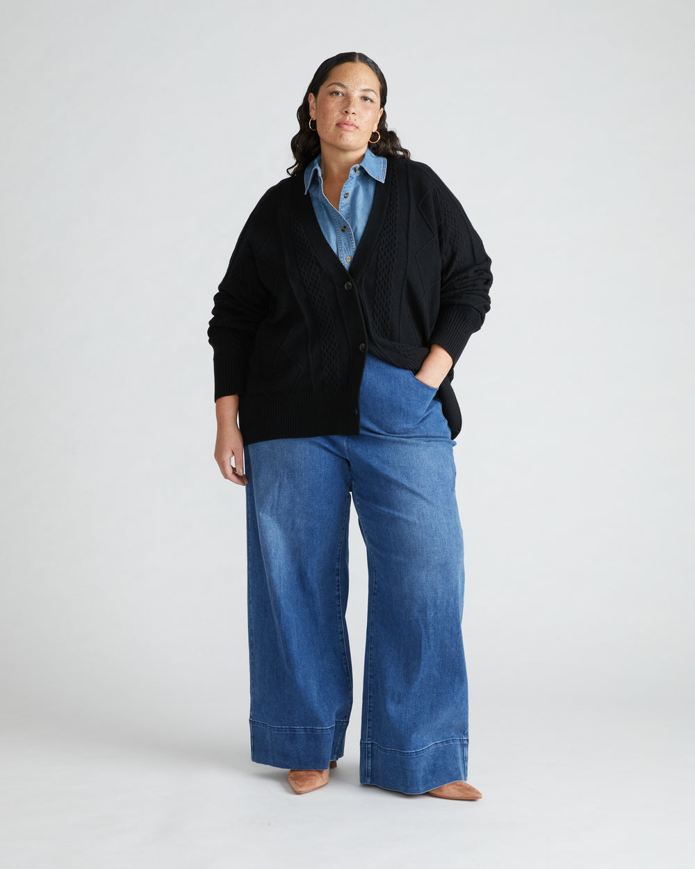 Carrie High Rise Wide Leg Jeans - True Blue