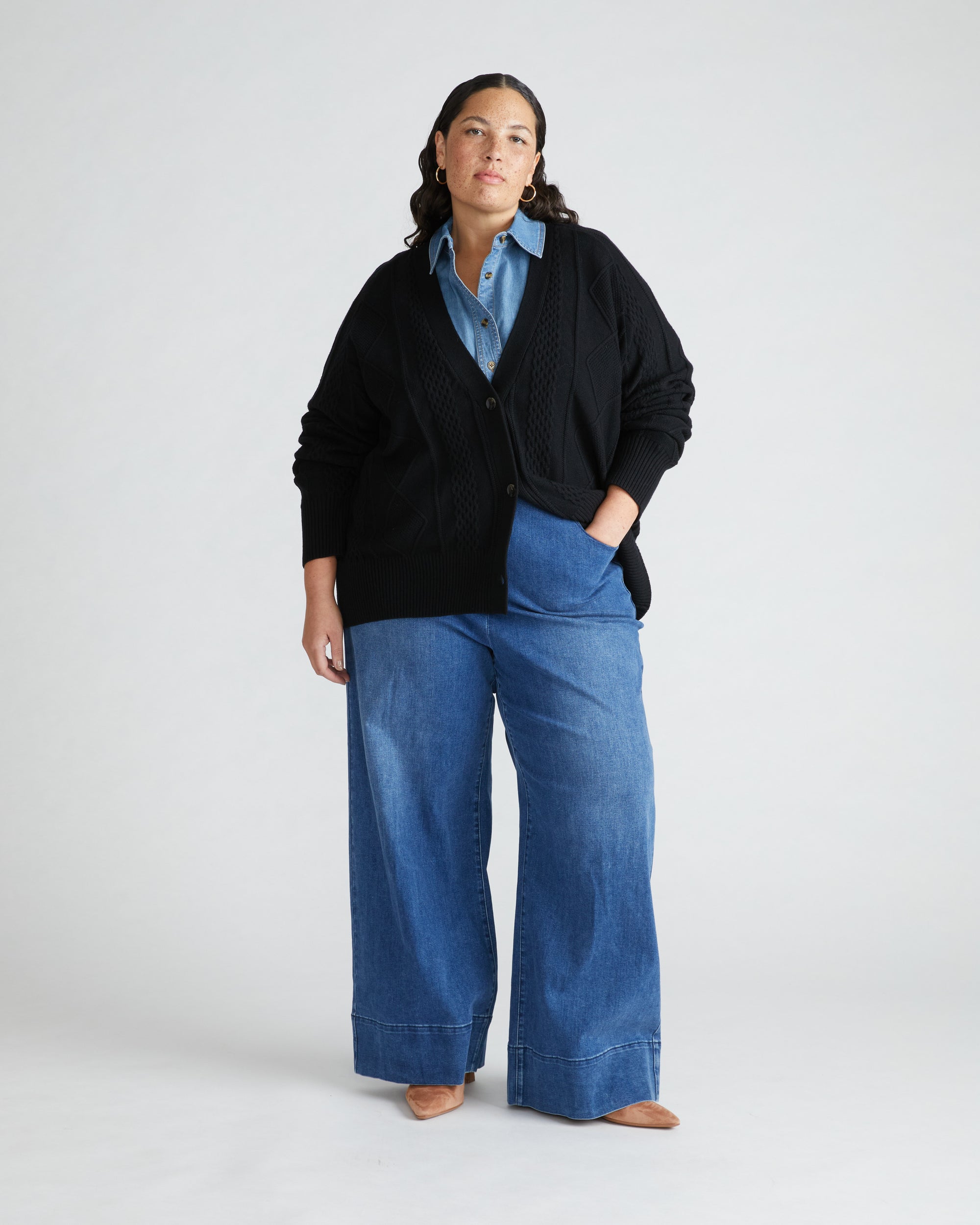 Carrie High Rise Wide Leg Jeans - True Blue