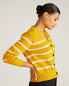 Better-Than-Wool Cardigan - Mustard/Pink Sand Stripe