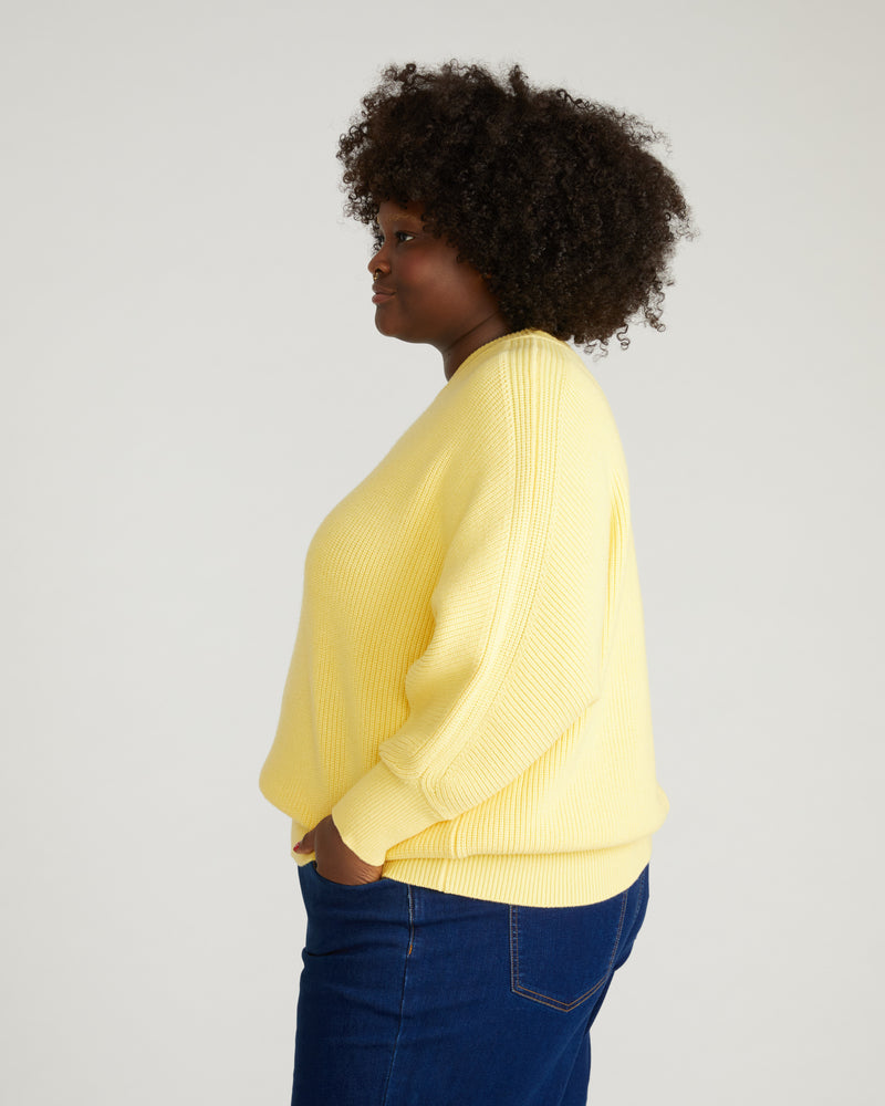Better-Than-Wool Dolman Sweater - Banana Pudding