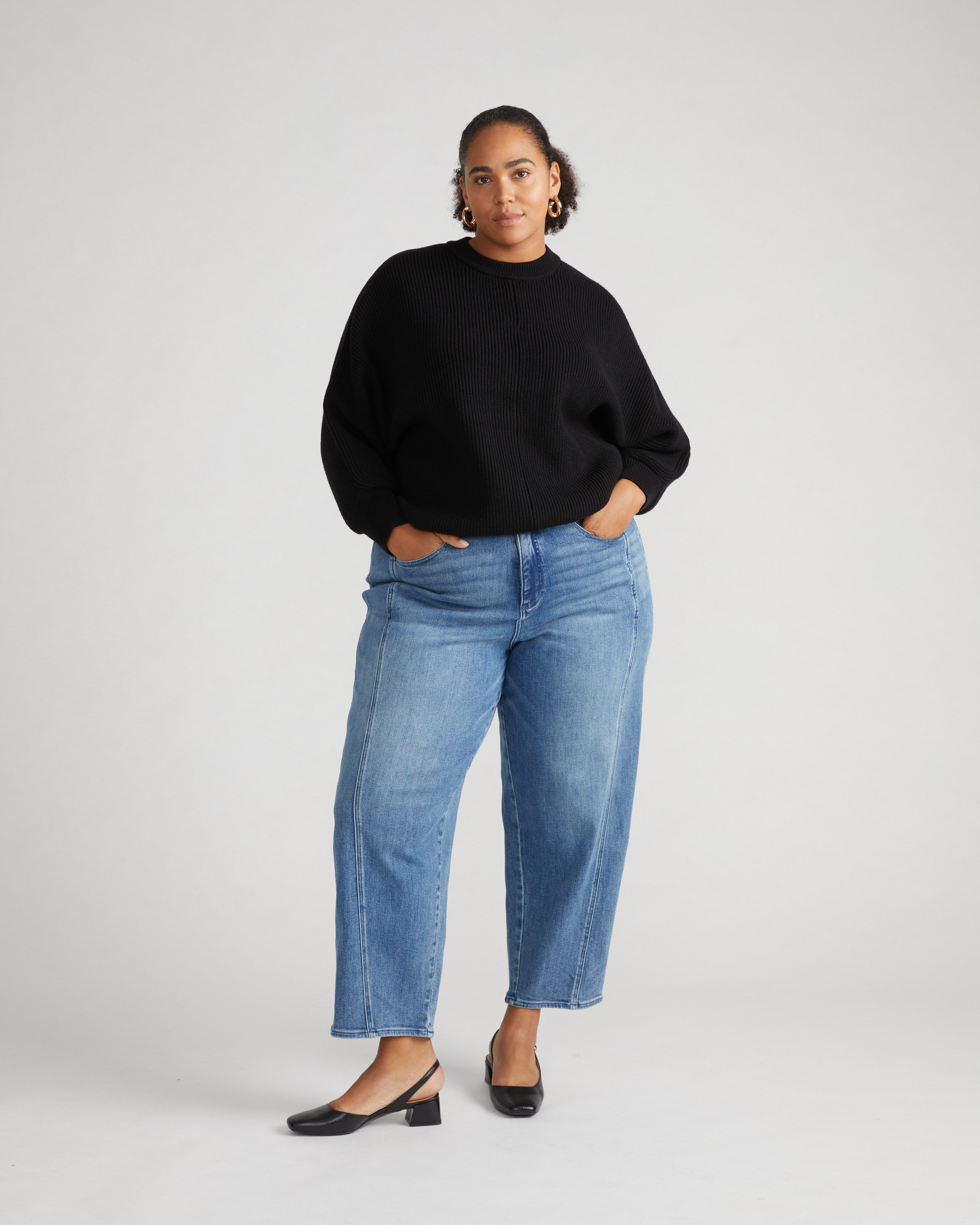 Better-Than-Wool Dolman Sweater - Black – Universal Standard