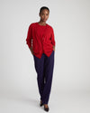 Savvy Fine Knit V-Neck Cardigan - Autumnal Red | Plus Size & Straight Size Women's Fashion | Universal Standard