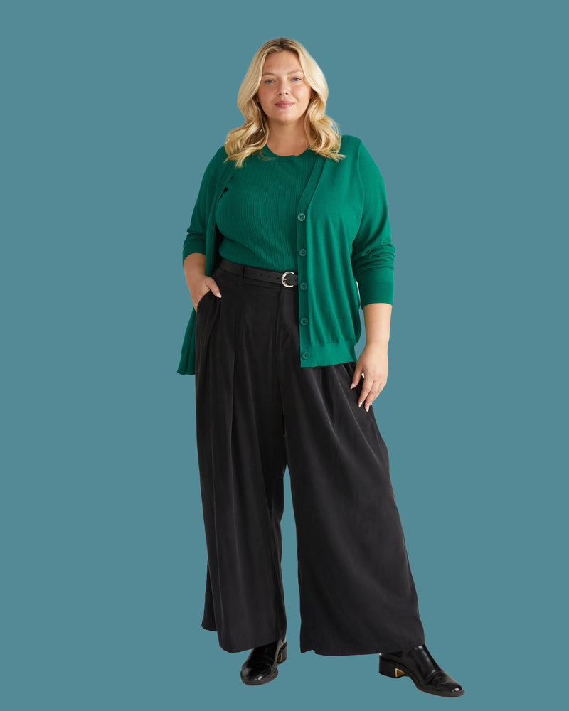 Savvy Fine Knit Cardigan - Aventurine