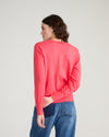 Savvy Fine Knit V Sweater - Cinnamon Rose